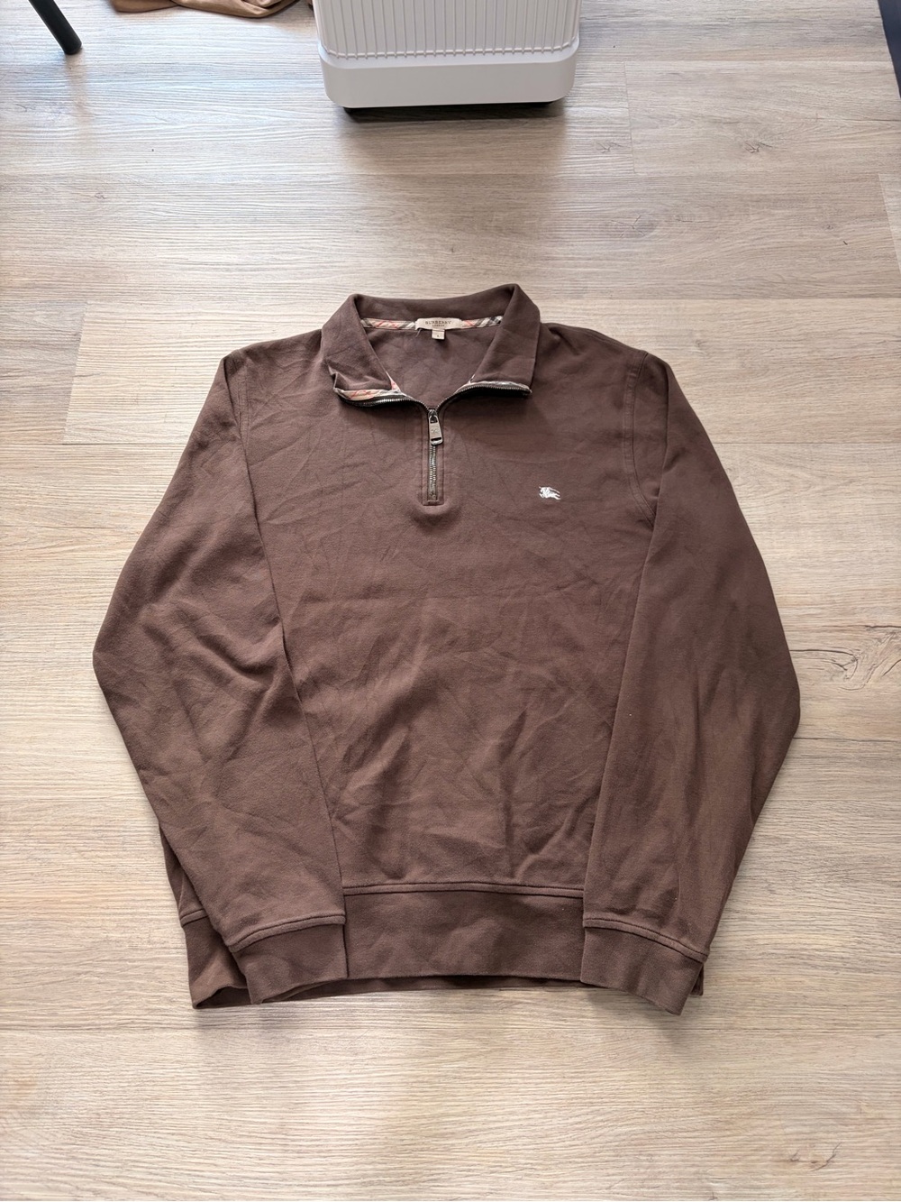 Vintage Brown Burberry quarterzip